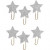Paperclips, d: 30 mm, zilver glitter, ster, 6stuks [HOB-24790]