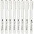 Fineliners, lijndikte: 0,03+0,05+0,1+0,2+0,3+0,5+0,8+1,0 mm, zwart, 8stuks [HOB-25011]