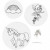 Mobielen met motief, unicorn, d: 12+15+18 cm,  300 gr, wit, 3sets [HOB-25459]