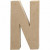 Letter, N, h: 20,2 cm, b: 11,5 cm, 1stuk, dikte 2,5 cm [HOB-26613]