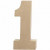 Cijfer, groot, 1, h: 20,5 cm, b: 9,5 cm, 1stuk, dikte 2,5 cm [HOB-26629]