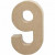Cijfer, groot, 9, h: 20,5 cm, b: 12 cm, 1stuk, dikte 2,7 cm [HOB-26637]