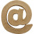 Teken, klein, @, h: 10 cm, dikte 1,7 cm, 1stuk, b: 9 cm [HOB-26665]