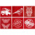 Screen stencils, vel 20x22 cm, 6 designs, 6div vellen [HOB-27057]