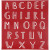 Screen stencil, vel 20x22 cm, alfabet, 1vel [HOB-27067]