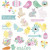 Stickers, afm 50-115 mm,  250 gr, Pasen, 48stuks [HOB-27076]