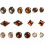 Deco brads, afm 8-18 mm, bruin, 16div [HOB-28313]