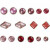 Deco brads, afm 8-18 mm, roze, 16div [HOB-28314]