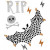Stickers met strasstenen, vel 14x17 cm, vleermuis en RIP, 1vel [HOB-28447]