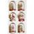 Shaker stickers, afm 49x32+45x36 mm, goud, notenkraker, 6stuks [HOB-28483]