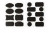 Krijtbord stickers, vel 14x18 cm, zwart, labels, 2div vellen [HOB-28527]
