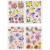 3D vellen, vel 21x30 cm, vlinders en bloemen, 4vellen [HOB-28667]