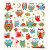 Fancy glitter stickers, vel 15x16,5 cm, uilen, 1vel [HOB-28909]