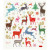 Fancy glitter stickers, vel 15x16,5 cm, circa 44 stuk, rendieren, 1vel [HOB-28914]