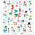 Fancy stickers, vel 15x16,5 cm, circa 60 stuk, sneeuwpoppen, 1vel [HOB-28958]