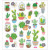 Stickers, vel 15x16,5 cm, circa 27 stuk, cactussen, 1vel [HOB-29139]