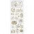 Stickers, vel 10x24 cm, circa 15 stuk, goud, om de wereld, 1vel [HOB-29144]