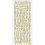 Stickers, vel 10x24 cm, goud, letters, 1vel [HOB-29154]