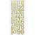 Stickers, vel 10x24 cm, goud, cijfers, 1vel [HOB-29155]