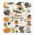 Stickers, vel 15x16,5 cm, circa 32 stuk, Halloween, 1vel [HOB-29179]