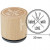 Houten stempel, d: 30 mm, h: 35 mm, baked with LOVE , 1stuk [HOB-32378]