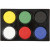 Waterverf in palet, d: 44 mm, h: 16 mm, primaire kleuren, 6stuks [HOB-34480]