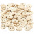 Houten knopen, d: 8 mm, met 2 gaten, 50stuks [HOB-403011]