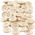 Houten Knopen, d: 15 mm, met 4 gaten, 50stuks [HOB-403041]