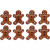 Knopen met motief, b: 17 mm, h: 23 mm, koekemannetjes, 8stuks [HOB-40343]