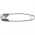 Safety Pins, L: 22 mm, thickness 0.6 mm, 100 pcs, silver [HOB-41135]