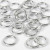 Plastic ring, buitenmaat 15 mm, binnenmaat 11 mm, zilver, 25stuks, dikte 2 mm [HOB-41260]
