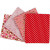 Patchwork stof, afm 45x55 cm, 100 g/m2, 4 stuks, rood [HOB-44174]