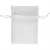 Organza zakjes, wit, afm 7x10 cm, 10stuks [HOB-47428]