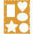 Shape Template, vel 21x28 cm, Vormen, 1stuk [HOB-4861]