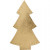 Kerstboom, h: 18 cm, b: 11 cm, goud, 4stuks [HOB-498771]