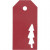 Cadeaulabels, afm 5x10 cm,  300 gr, rood, kerstboom, 15stuks [HOB-50991]