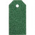 Cadeaulabels, afm 5x10 cm,  300 gr, groen, glitter, 15stuks [HOB-50998]