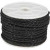 Gevlochten koord,  3 mm, zwart, 25m [HOB-51556]
