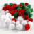 Pompoms, d: 15+20 mm, groen, wit, rood, 48div [HOB-51881]