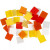 Mini mozaiek, afm 10x10 mm, dikte 2 mm, rood/oranje harmonie, 25gr [HOB-51923]