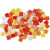 Mini mozaiek, afm 5x5 mm, dikte 2 mm, rood/oranje harmonie, 25gr [HOB-51924]