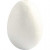 Eieren, h: 6 cm, wit, styropor, 5stuks [HOB-543200]