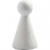 Kegellijf, h: 10 cm, wit, styropor, 5stuks [HOB-543330]