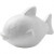 Vis, h: 8 cm, l: 12 cm, wit, styropor, 25stuks [HOB-54335]