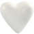 Hart, h: 11 cm, wit, styropor, 5stuks [HOB-543561]