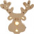 Figuur met ingebouwd licht, rendier, h: 28 cm, b: 27 cm, 1stuk, diepte 4 cm [HOB-54904]