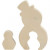 2in1 Figuren, sneeuwpop, h: 7,7+20 cm, b: 5,3+11,3 cm, triplex, 1set, diepte 2 cm [HOB-56134]