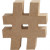 Symbool van MDF, #, h: 8 cm, dikte 1,5 cm, MDF, 1stuk [HOB-56357]