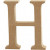 Letter, H, h: 8 cm, dikte 1,5 cm, MDF, 1stuk [HOB-56367]