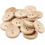 Houten knopen, d: 23 mm, gatgrootte 2 mm, china berry, 2 gaten, 20stuks [HOB-56685]
